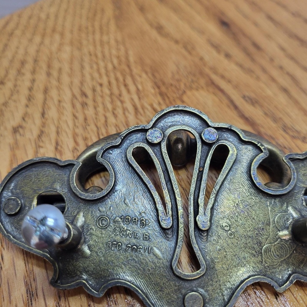 VTG Set Of 3 Brass Drop Bail Drawer Pull Cont B BFC 20611 Handle Hardware - Picture 7 of 8